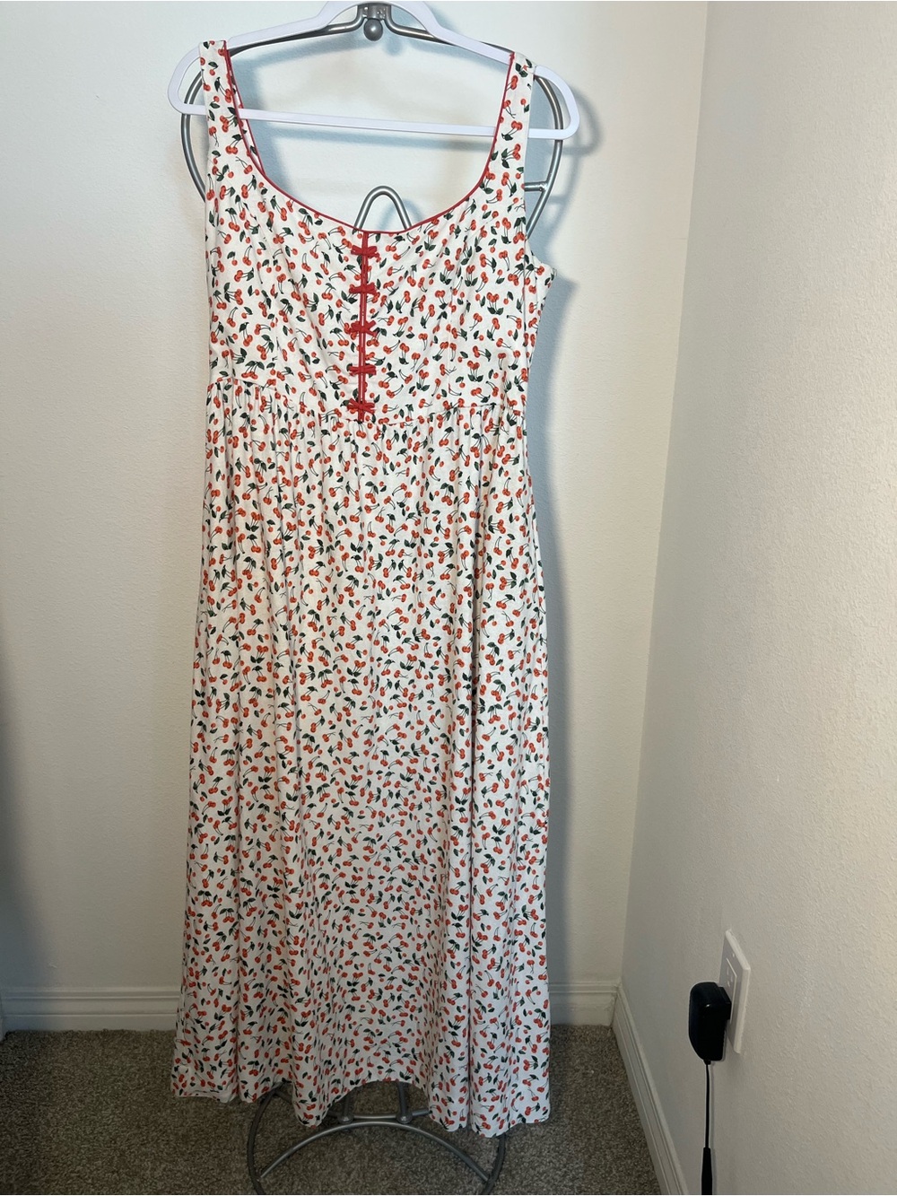Caroline Constas Cherry Maxi Dress